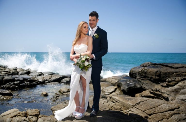wedding photography package price on the rocks at Mooloolaba