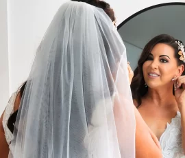 Anna getting ready for the wedding